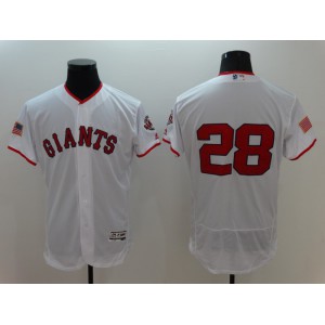 2016 MLB FLEXBASE San Francisco Giants 28 Buster Posey White Fashion Jerseys